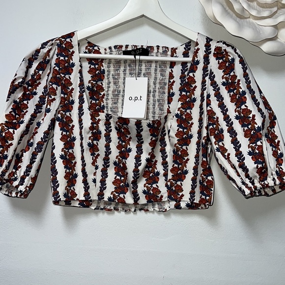 O.P.T Tops - O.P. T Square Neck Puff Sleeves